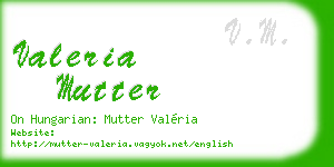 valeria mutter business card