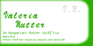 valeria mutter business card